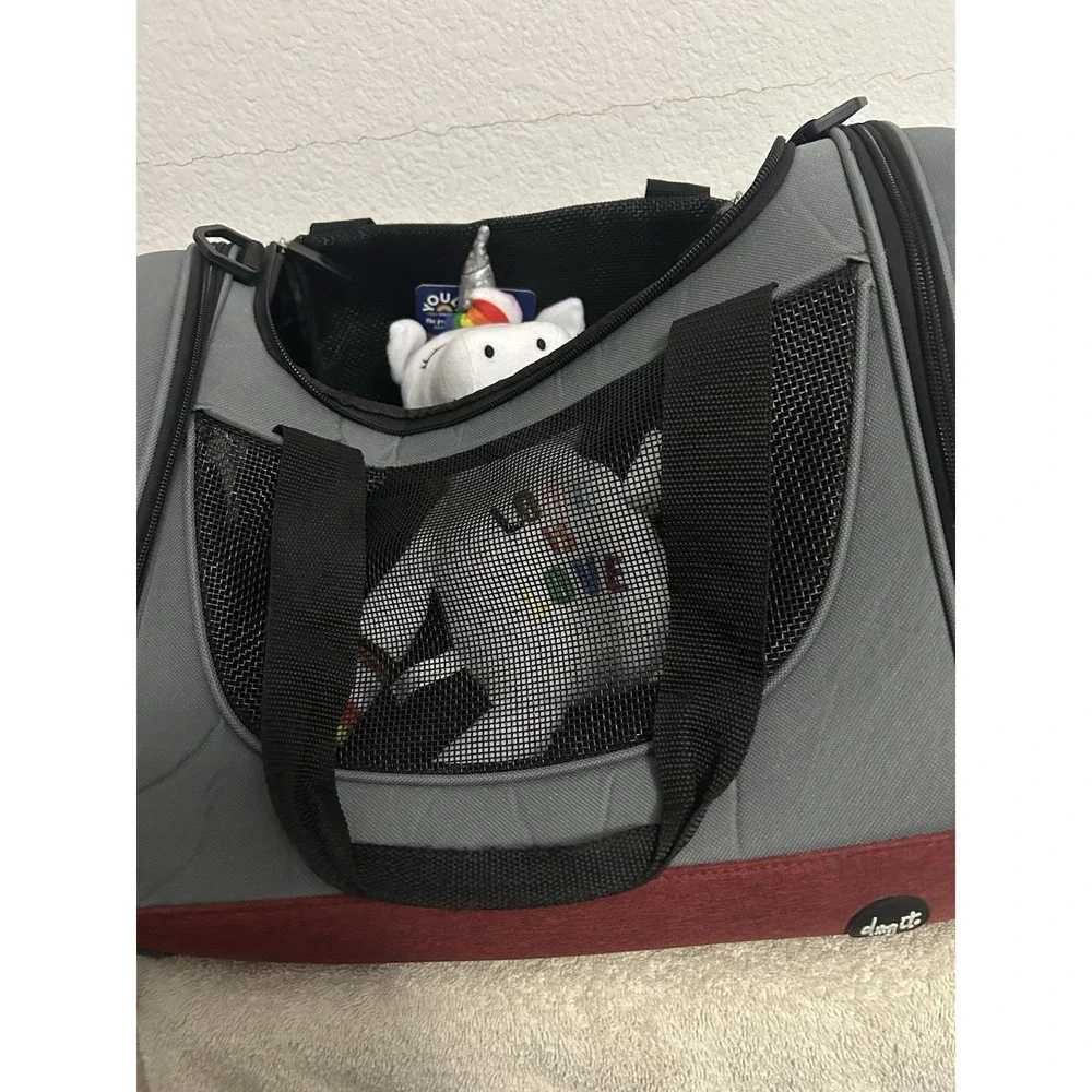 Dogit Explorer Soft Tote Bag Dog Carrier, Burgundy App 18